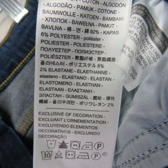 Levis Jeans Womens Size 33 Skinny High Rise 721 Medium Wash Distressed Denim - Picture 7 of 11